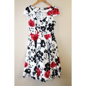 Dollz & Dames Makkie Swing Dress Pinup Cutout Neckline S NWT